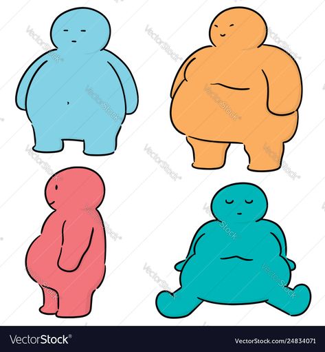 How To Draw Fat People, Fat People Reference, Fat Character Design, Fat Man Drawing, Chubby Boy Drawing, Fat Drawing, Chubby Character, Fat Cartoon Characters, Fat Cartoon