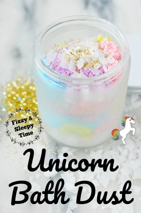 Bath Crumbles Diy, Bath Confetti Diy, Bath Potions Diy, Bath Bomb Recipe Easy Kids, Diy Bath Bombshell For Kids, Diy Unicorn Gifts, Bath Boms Diy Recipes, Bath Slime, Homemade Bath Melts