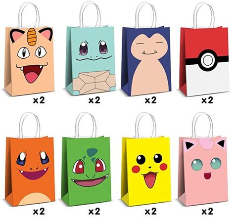 Pokemon Party Bags, Pokemon Favor, Pokemon Party Supplies, Pokemon Party Favors, Pokemon Party Decorations, Pokemon Themed Party, Pokemon Birthday Party, Pokemon Gifts, Pokemon Party