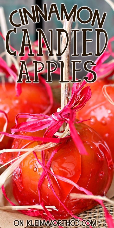 Cinnamon Candy Apples, Apple Ideas, Candy Apple Recipe, Cinnamon Candy, Trifle Pudding, Cookies Bars, Easy Halloween Food, Favorite Dessert Recipes, Cheesecake Desserts