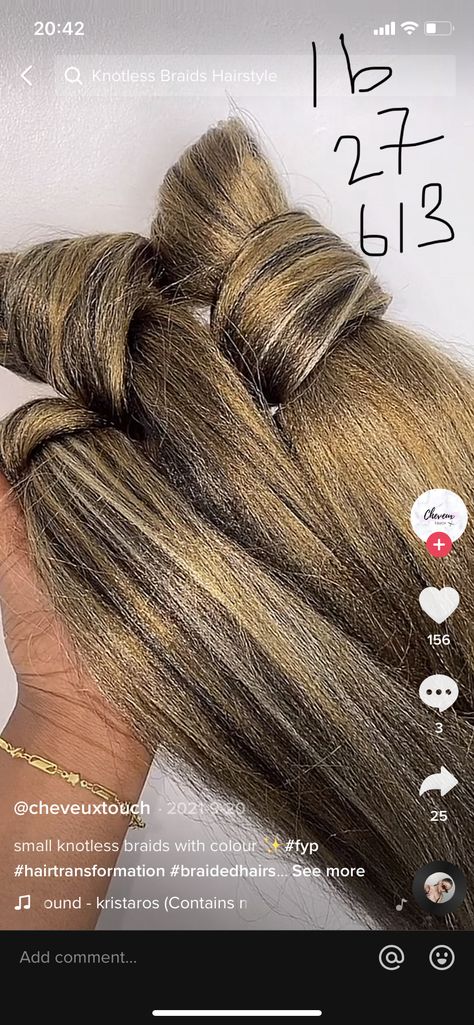 Blond Blended Braids, Blonde Knotless Twists, Long Blond Braids Black Women, Cornrows With Blonde Highlights, Blonde Braid Colors, Ash Brown Knotless Braids, 1b 27 And 613 Knotless Braids, Highlights Boho Braids, Blonde Box Braids On Black Hair