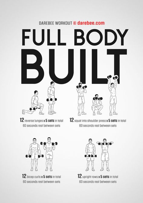 Darbee Full Body Workout, Darebee Full Body Workout, Dumbbell Hiit Workout, Full Body Workout Dumbell, Dumbell Full Body Workout, Full Body Workouts At Home, Full Body Workout For Men, Full Body Workout At Gym, Dumbbell Workout Plan