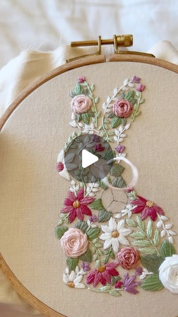 Aly Ploof on Instagram: "Bunny in Bloom Pattern Reveal 🐰🌸 I should have this beauty all written up and available as a pattern for you guys to stitch in the next few days 🥕

What do you guys think? Will you be stitching up this design this Easter?" Bunny Embroidery Patterns, Embroidered Bunny, Bunny Embroidery, Easter Embroidery, Sewing Embroidery, Sewing Embroidery Designs, February 19, Needle Work, Building Ideas