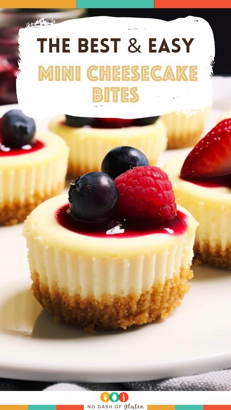 Mini Cheesecake Recipes Gluten Free, Vanilla Wafer Mini Cheesecakes, Mini Muffin Tin Desserts Easy, Individual Cheese Cakes No Bake, Gf Mini Cheesecakes, Easy Desserts To Freeze, Small Finger Desserts, Small Cheesecake Minis, Recipe For Mini Cheesecakes