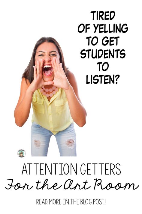 I say, "What do we want?" ... You say, "Better Behavior!"  Ok, that might not work, but here are some call and response ideas that might really work in in your art classroom. Art Teacher Classroom Management, Call And Response Songs, Art Class Behavior Management, Elementary Art Classroom Management, Art Classroom Rules Elementary, Call And Response Classroom, Elementary Art Classroom Decor, Art Class Rules, Teaching For Artistic Behavior