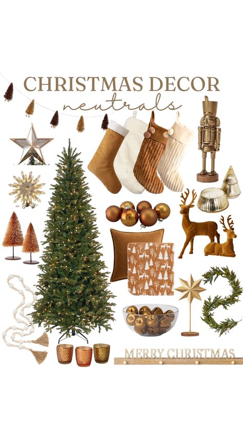 Earth Tone Holiday Decor, Christmas Brown Decoration, Cozy Christmas Tree Decor, Brown And Rust Christmas Tree, Neutral Brown Christmas Tree, Brown Christmas Decor Ideas, Christmas Tree Earth Tones, Neutral Natural Christmas Decor, Green Brown Christmas Decor