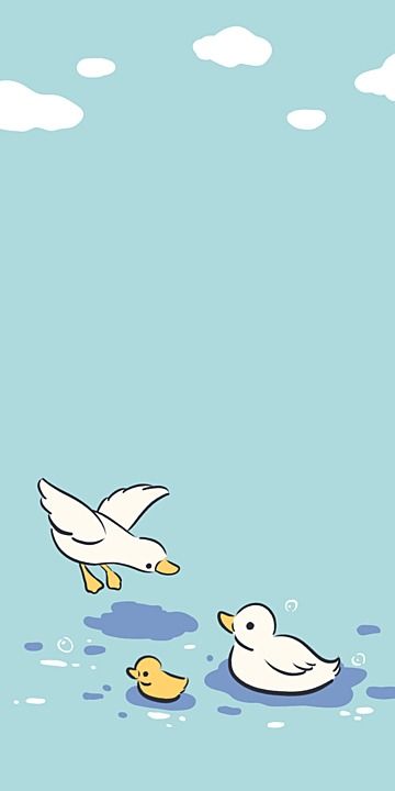 Duck Illustration, Duck Drawing, Duck Wallpaper, Logo Animal, Cute Ducklings, Cute Blue Wallpaper, Duck Art, Wallpaper Image, Cute Simple Wallpapers