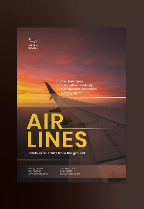 Airlines Aviation Print Pack #Ad , #Ad, #Medium#formats#USand#CMYK Airline Flyer Design, Airline Poster Design, Airline Social Media Design, Aviation Graphic Design, Airplane Poster Design, Airline Design, Airlines Ads, Services Poster, Airline Advertising