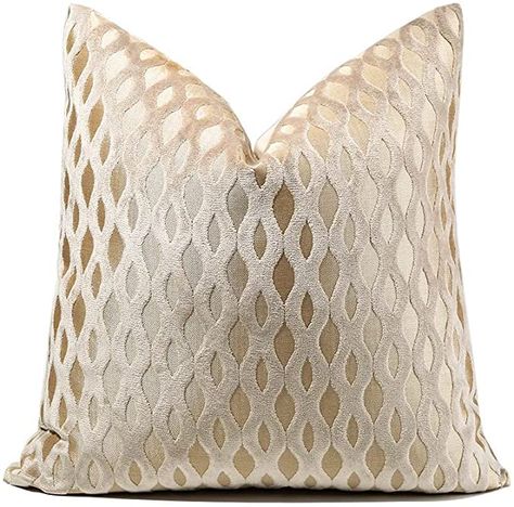 Amazon.com: Modern Velvet Ivory Gold Tone Pillow Cover, Cushion Cover, Decorative Square Pillow Cover, Luxury Modern Decorative Pillow for Couch Living Room Bedroom Cover 22x22, Ivory Gold (No Insert) : Home & Kitchen Couch Lumbar Pillow, Black Cream And Gold Home Decor, 22x22 Pillow Cover, Accent Pillows For Beige Couch, Cream And Gold Living Room, Golden Aesthetic, Gold Pillow Covers, Neutral Pillow Covers, Modern Decorative Pillows