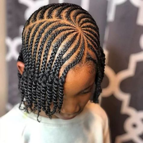 Beautiful and Simple Hairstyles for Kids 2022. - Ladeey Kids Cornrow Hairstyles, Kids Style Hair, Cornrows Natural Hair, Hairstyle App, Cabello Afro Natural, Easy Hairstyles For Kids, Lil Girl Hairstyles, Kids Braids, Natural Hairstyles For Kids