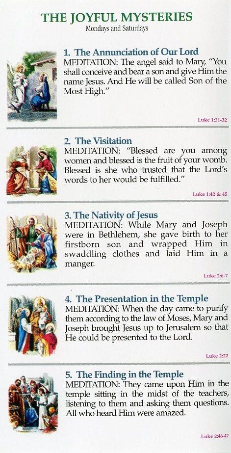 The Joyful Mysteries (Said on Mondays and Saturdays). #joyfulmysteries #rosary #graphic Praying The Rosary Catholic, Sorrowful Mysteries, Joyful Mysteries, Rosary Mysteries, Rosary Prayers Catholic, Mysteries Of The Rosary, Catholic Beliefs, Rosary Prayer, Praying The Rosary