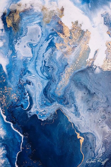 Ocean inspired - Fluid Art - Boho home - Blue  Art - Gold x Blue - Acrylic Painting - Fluid Painting Marble Aesthetic, Marble Painting, Blue Abstract Painting, Soyut Sanat Tabloları, Marble Wallpaper, Marble Art, Fluid Painting, Pouring Art, Painting Wallpaper