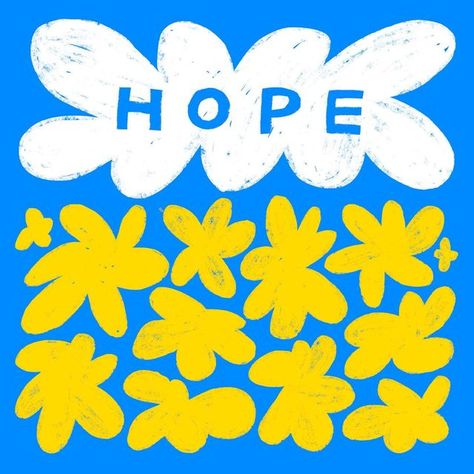 Illustration | Art | Typography on Instagram: "It is important to be strong, to fight, to help. But it’s also important to have hope. Take care everyone! #hope #hopeful #standwithukraine #paintpeacefulsky #illustration #magdamarch"