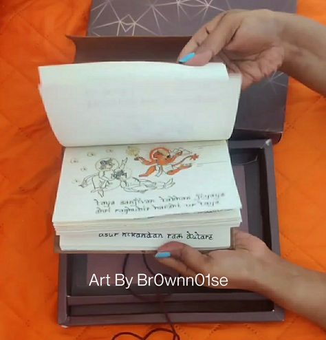 Hanuman Chalisa Hand-painted in Phad Style Hanuman Chalisa, Prayer Book, Books, Prayer Books