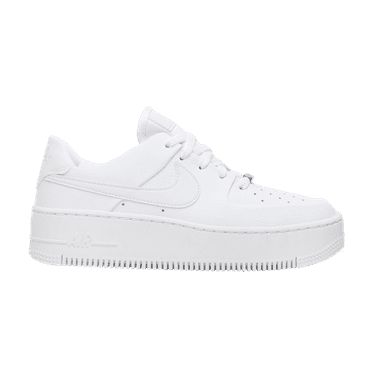 Wmns Air Force 1 Sage Low 'Triple White' - AR5339 100 Air Force 1 Platform, Air Force 1 Sage Low, Nike Air Force 1 Sage Low, White Platform Sneakers, White Nike Shoes, Fashionable Snow Boots, Shoes Teen, Fresh Shoes