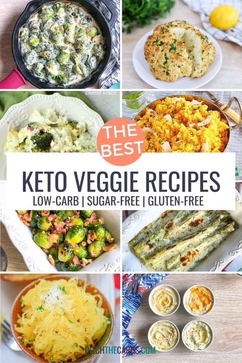 These are the most popular delicious keto vegetable recipes and healthy recipes that are perfect for those following a low-carb or keto diet. Each easy keto side dish is packed with flavor and uses only a few ingredients. #lowcarbvegetablerecipes #ketovegetablerecipes #cheapketosidedishrecipes #cheaplowcarbvegetablerecipe #ketoreciperoundups #ketodinnerrecipes #cheapketodinnerrecipes#ketofamilydinners #lowcarbfamilydinners No Carb Vegetables Recipes, Vegetable Side Dishes Keto, Easy Keto Vegetarian Recipes, Keto Friendly Vegetables List, Keto Veggie Sides, Thinlicious Recipes, Keto Dinner Sides, Keto Vegetable Recipes, Broccoli Cauliflower Bake