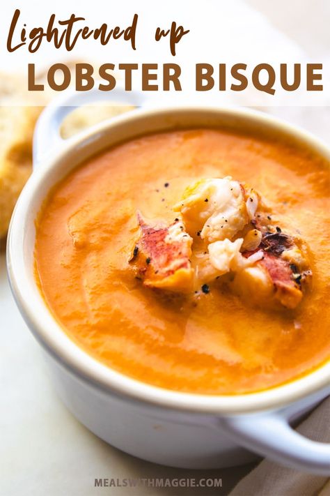 Creamy Lobster Bisque, Copycat Red Lobster, Lobster Soup, Lobster Bisque Recipe, Lobster Bisque Soup, 40 Aprons, Stews Recipes, Bisque Soup, Ruth Chris