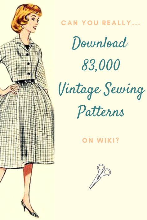 Old Sewing Patterns, Vintage Sewing Patterns Free, Patron Vintage, Retro Hair, Fashion Crafts, Dress Patterns Free, Vintage Dress Patterns, Leg Pain, Diy Sewing Clothes