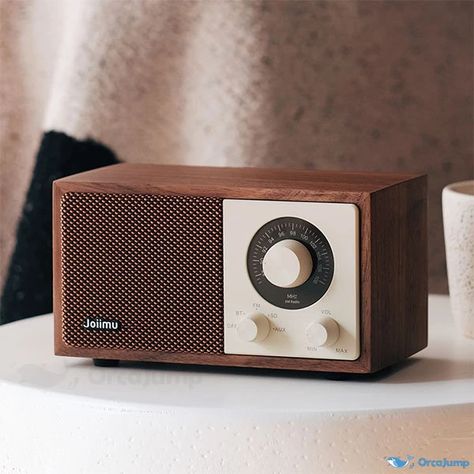 OrcaJump - Premium Solid Wood Bluetooth Speaker - Classic Retro Design with a Touch of Vintage Charm - Elegant Simplicity Retro Bluetooth Speaker, Vintage Speakers, Elegant Home Decor, Retro Design, Vintage Charms, Koala, Bluetooth Speaker, Speaker, Solid Wood