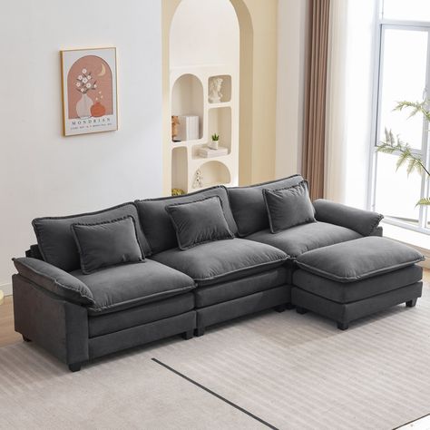 The Cloud Couch, Sectional Sofa Comfy, Sofa Comfy, Comfy Sectional, Cloud Couch, Modern Velvet Sofa, Deep Couch, Cloud Sofa, Couch For Living Room