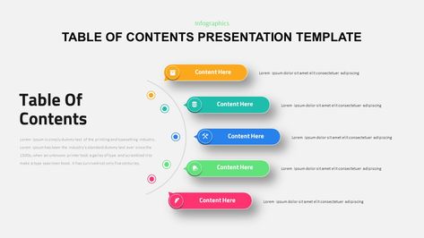 This table of contents template can be used to easily present content list with your audience. The post Table of Contents appeared first on SlideBazaar. Presentation Table Of Content Design, Powerpoint Table Of Contents, Table Of Contents Design, Table Of Contents Template, Media Pictures, Table Of Content, Interactive Table, Powerpoint Tutorial, Presentation Design Layout