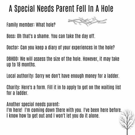 Tales From Our House: When A Special Needs Parent Fall's Into A Hole Special Needs Quotes, Mum Quotes, Parents Be Like, Keeping A Diary, Special Needs Mom, Parenting Memes, Spectrum Disorder, Special Needs Kids, Parenting Quotes