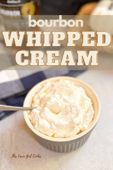 Level up your holiday desserts with the rich and indulgent flavor of bourbon whipped cream. This four ingredient recipe transforms ordinary whipped cream into a boozy delight, perfect for topping pies, cakes, and more. Bourbon Vanilla Whipped Cream, Bourbon Whipped Cream Recipe, Old Fashioned Chocolate Pie, Bourbon Whipped Cream, Apple Slab Pie, Vanilla Extract Recipe, Whipped Cream Recipe, Bourbon Cream, 4 Ingredient Recipes