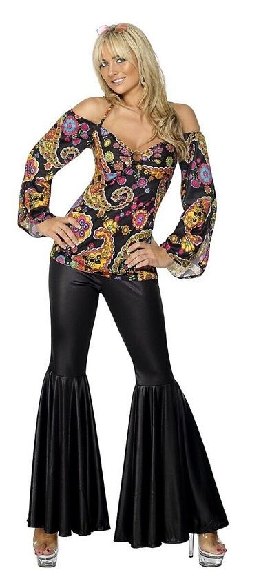 Disco Costume with Bell Bottoms Adult 70s Halloween Fancy Dress. Halloween Costumes Ideas For Women Adult. Retro Costume Ideas For Women. Halloween Party Ideas. Party Disco Costume Ideas. Hippy Costume Ideas. #HalloweenCostumesIdeas #AdultCostume #HalloweenCostume #WomenCostume #CostumeIdeasForWomen #RetroCostumeIdeas 1970s Fancy Dress, Danny Zuko, Disco Costume, Stile Boho Chic, Plus Size Costume, Bohemian Life, Plus Size Costumes, Boho Mode, Womens Fancy Dress