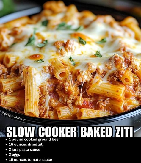 Slow Cooker Baked Ziti is an easy and quick healthy All Recipes keto dinner ideas recipes that you can cook if you like . In Tasty Recipes blog we got the Low Ingredient Slow Cooker Recipes, Simple Crockpot Pasta Recipes, Baked Ziti In Crockpot Easy Recipes, Crockpot Recipes Baked Ziti, Crockpot Baked Ziti With Meat, Slow Cooker Ziti Crock Pot, Crock Pot Ziti Slow Cooker, Crockpot Baked Ziti Ground Beef, Crock Pot Baked Ziti With Ground Beef