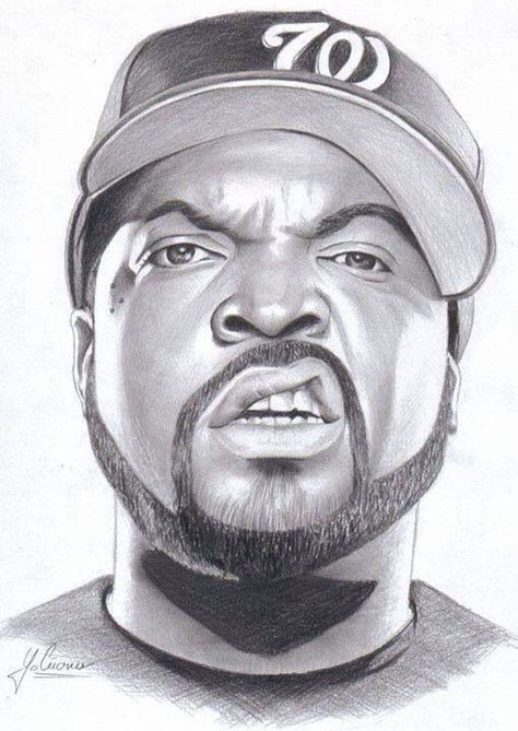 Rapper Ice Cube                                                       … Ice Cube Drawing, Tupac Art, Celebrity Artwork, Arte Hip Hop, Hip Hop Artwork, Rapper Art, صفحات التلوين, Gangsta Rap, Celebrity Drawings