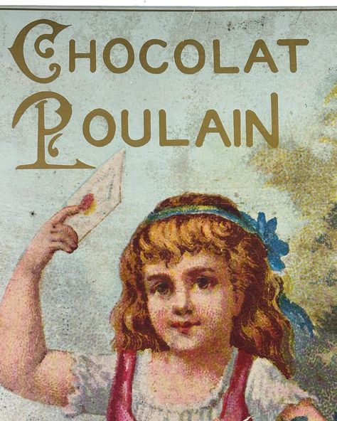 SOLD Rare French vintage Chocolat Poulain large decorative box lithograph & original papers still inside - sadly chocolates all gone 😢 This French chocolate brand was the creation of a young Victor-Auguste Poulain. It was on his return from his apprenticeship at the Parisian grocery store mortier d’argent Victor opened his chocolate factory. They were then located in Blois, in the Centre-Val de Loire region in 1848. At that time, chocolate was still considered a health product. However, Victo... Beautiful France, French Chocolate, Chocolate Brands, French Interior, Chocolate Factory, Grocery Store, French Vintage, Chocolates, Decorative Boxes