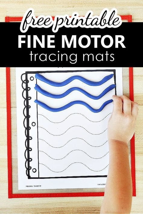 Free Printable Notebook Fine Motor Mats to use as a Play Dough and Tracing Patterning Mats Center for PreK and K for First Week of School First Week Of School Activities, Preschool Theme Activities, Abc Centers, First Week Of School, Pre K Activities, Theme Activity, Thematic Units, Preschool Themes, Preschool Theme