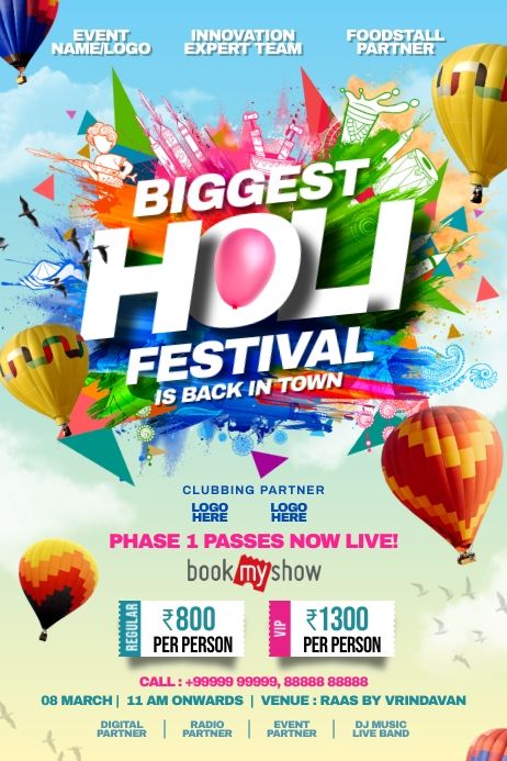 Holi Ideas, Holi 2023, Canva Tricks, Party Design Poster, Holi Color, Social Media Campaign Design, Festive Poster, Holi Poster, Holi Party