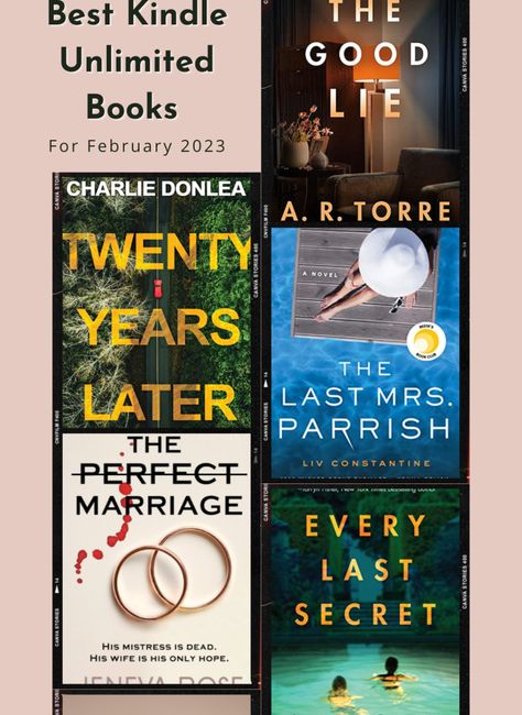 Looking for the best Kindle Unlimited Books of February 2023? Here are my top 5 thriller/mystery recommendations. Kindle Best Books, Best Books On Kindle Unlimited 2023, 2023 Mystery Books, Stuff Your Kindle Day 2023, Best Kindle Unlimited Books 2022, Books To Read Kindle Unlimited, Psychological Thriller Books Kindle Unlimited, Best Seller Books 2023, Best Kindle Unlimited Books 2023