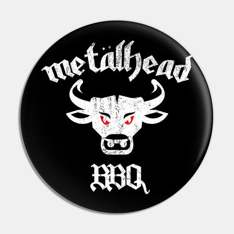 New logo for the competition BBQ team, MetalHead BBQ -- Choose from our vast selection of pins to match with your desired size to make the perfect custom pin. Pick your favorite: Movies, TV Shows, Art, and so much more! Available in small and large. Perfect to wear or to decorate your bag or backpack with. Competition Bbq, New Logo, Button Design, Custom Pins, Wicked, Favorite Movies, Tv Shows, Tv, ? Logo