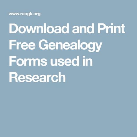 Download and Print Free Genealogy Forms used in Research Ancestry Printables, Family Tree Templates, Family History Organization, Cherokee Language, Games Group, Genealogy Scrapbooking, Genealogy Forms, Genealogy Chart, Family Tree Project