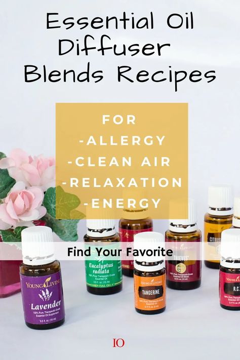 Essential Oil Diffuser Blends Recipes for Allergy, Clean Air, Relaxation, and Energy - it's-obvious Essential Oils For Allergies Diffuser, Clean Air Diffuser Blend, Allergy Essential Oil Blend, Allergy Diffuser Blend, Allergy Relief Essential Oils, Young Living Diffuser Recipes, Essential Oils Allergies, Need More Energy, Diy Essential Oil Diffuser