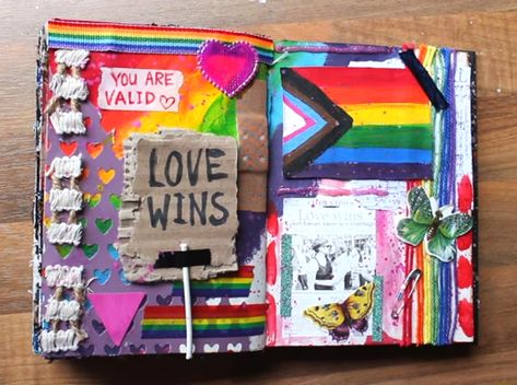 Art Journal Inspo, Pride Art, Doodle Books, My Motivation, Wreck This Journal, Bullet Journal Diy, Diary Ideas, Journal Inspo, Visual Journal