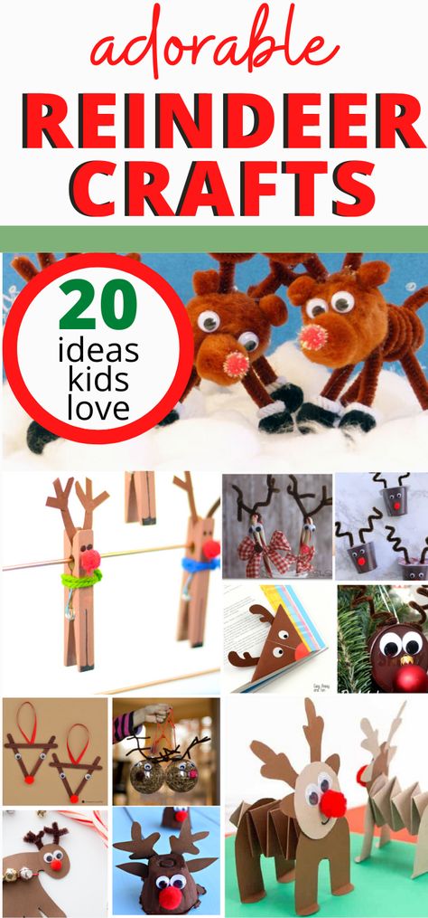 Reindeer Crafts For Kids, Reindeer Activities, Christmas Reindeer Craft, Reindeer Clothespin, Raindeer Crafts, Activities For Christmas, Diy Christmas Reindeer, Rudolph Crafts, Reindeer Crafts