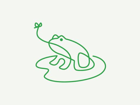 Frog by spoonlancer Cute Frog Tattoo Small, Frosch Illustration, Asui Tsuyu, Frog Logo, Green Tattoos, Frog Tattoo, Dibujo Simple, Frog Tattoos, Frog Drawing