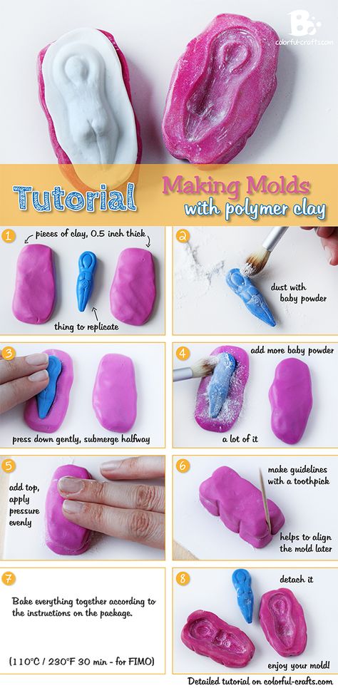 How to make a Polymer Clay Mold Polymer Clay Kunst, Crea Fimo, Polymer Art, Clay Molds, Pagan Crafts, Diy Display, Polymer Clay Mold, ดินปั้น Polymer Clay, Display Jewelry