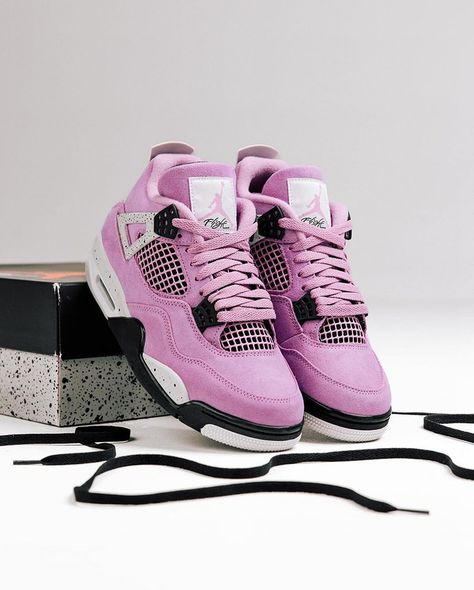 Air Jordan 4 "Orchid" (WMNS) Release Date: October 5th, 2024 Jordan 4 Orchid Outfit, Orchid Jordan 4, Jordan 4s Aesthetic, Jordan 4 Orchid, Jordan 4’s Pink, Jordan Retro 4 Outfits, Pink Jordans 4s, Pink Shoes Outfit, Jordans 4