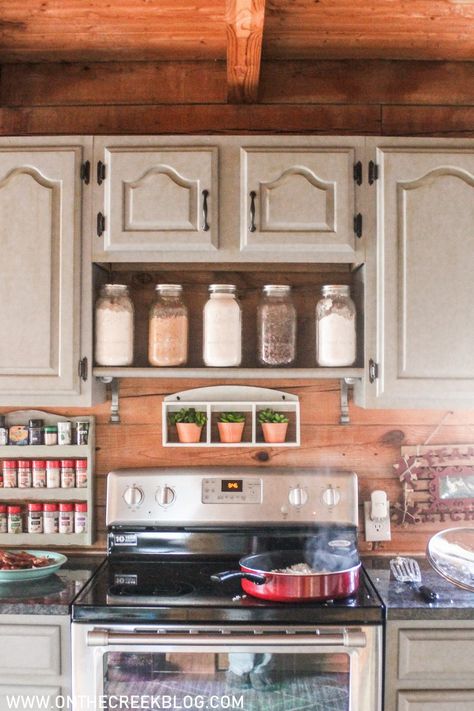 Over The Oven Shelf, Shelves Above Oven, Shelf Above Stove Ideas, Above Oven Shelf, Above Oven Ideas, Above The Stove Ideas, Spice Shelf Above Stove, Above Oven Decor, Over The Stove Ideas