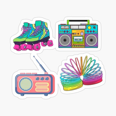 Get my art printed on awesome products. Support me at Redbubble #RBandME: https://www.redbubble.com/i/sticker/Go-Analog-Retro-Sticker-Set-Hipster-Style-by-Alphapexl/141815351.EJUG5?asc=u 80s Stickers Printable, Retro Stickers 80s, 80s Stickers, Memes Stickers, 90s Stickers, 90s Art, Preppy Stickers, Pen Pal Letters, Stickers Redbubble