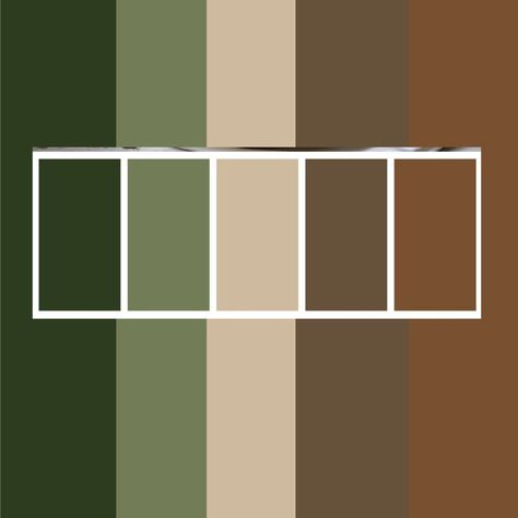 brown, vintage cottagecore . tea vibes ☕. Color Pallets Cottagecore, Colour Palettes Vintage, Green To Brown Color Palette, Brown And Green Pallete Color, Green And Brown Pallete, Colour Palette Browns, Colour Palette Cottagecore, Vintage Color Palette Brown, Vintage Green Palette