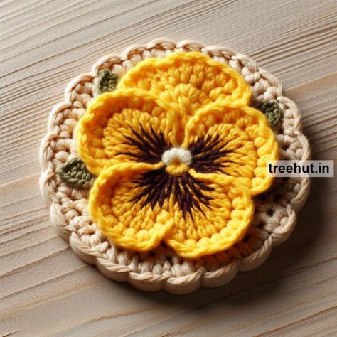 Child Art, Free Coloring Pages, Craft, Clipart, Art Ideas, Gardening at Treehut.in Crochet Daffodil Free Pattern Flower, Crochet Button Flowers, Flowers Crochet Pattern Free, Crochet Painting, Craft Clipart, Amigurumi Flower, Crochet Flower Pattern, Crochet Garden, Making Gifts