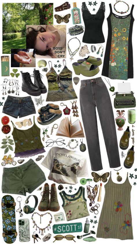 #shuffles #moodboard #aestheticmoodboard #outfitinspo #style #styleinspo #outfit #aestheticoutfit #beauty #outfitinsporation #styleinsporation #greenaesthetic #adventurecore Adventurecore Outfit, Adventure Core, Outfitinspo Style, Earthy Outfits, Cool Fits, Really Cute Outfits, Green Aesthetic, Cool Names, Connect With People