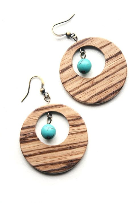 Wood And Bead Earrings, Cricut Wood Earrings, Driftwood Earrings, Wood Earrings Diy, Wooden Earrings Handmade, Wood Jewelry Diy, Wooden Jewelery, Wood Jewelery, Laser Cut Wood Earrings