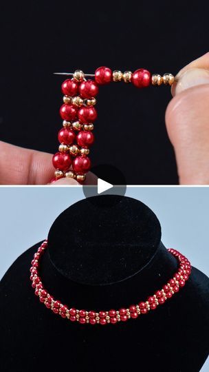 Seed Bead Necklace Diy Tutorials, Diy Beaded Necklace Tutorial, How To Make Beaded Necklaces, Handmade Necklaces Diy, Jewelry Making Tutorials Step By Step, Necklace Diy Beaded, Diy Beaded Jewelry, Diy Necklace Patterns, Easy Necklace