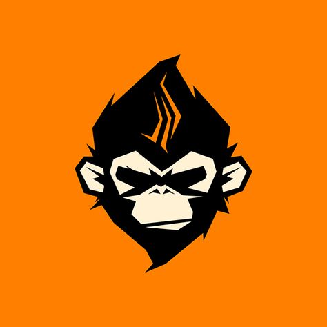 Monkey Logo Monkey Logo Design, Sports Illustrations Design, Arte Bob Marley, Monkey Logo, Monkey Tattoos, Cartoon Monkey, Game Logo Design, Monkey Art, Sport Illustration